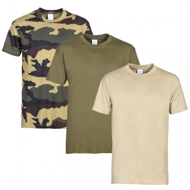 Pack de 3 t-shirts dont 1 camo