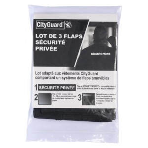 Lot de 3 flaps sécurité privée (N)