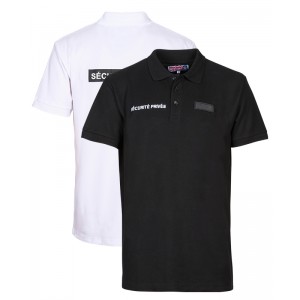 Polo coton sécurité fenêtre matricule - à broder